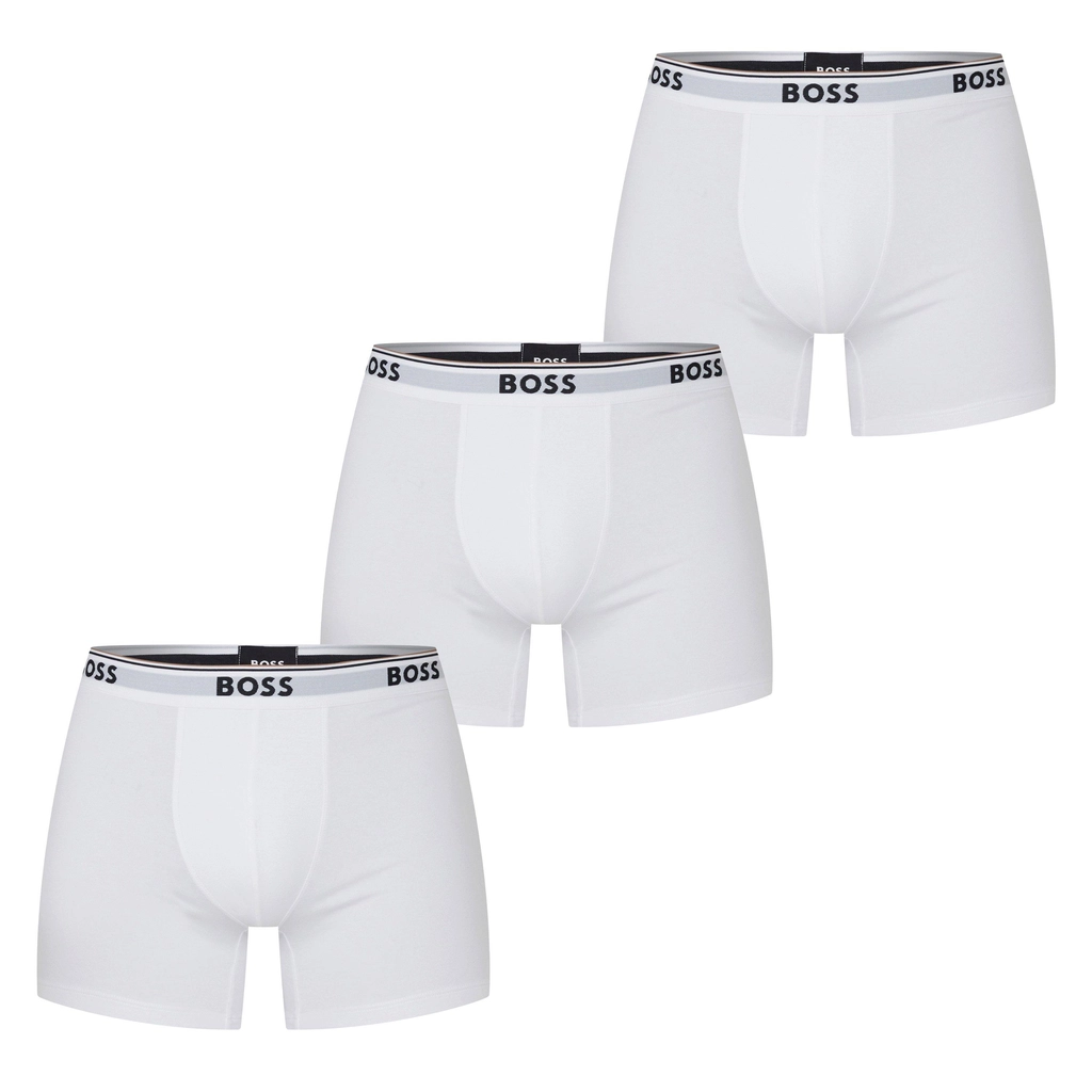 Hugo Boss 3 Pack Boxer Shorts - White 100